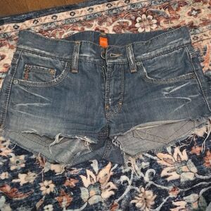 Boss Blue Denim Low Rise Short Jeans